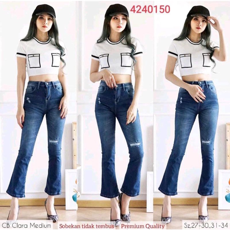 celana jeans cutbray Clara evodom original 4240