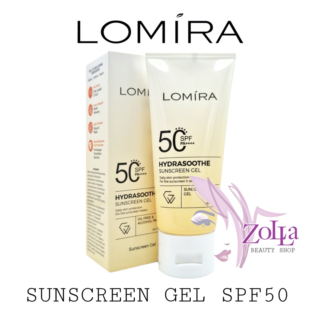 LOMIRA SUNSCREEN GEL SPF 50 - BPOM - SUNSCREEN LOMIRA - SUN BLOCK LOMIRA - TABIR SURYA - SUNBLOCK MURAH