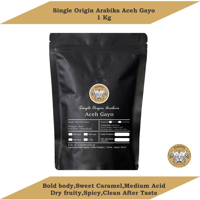 

KOPI ARABIKA ACEH GAYO 1KG BIJI / BUBUK | SPECIALTY ARABICA COFFEE - MEDIUM ROAST, BIJI KOPI