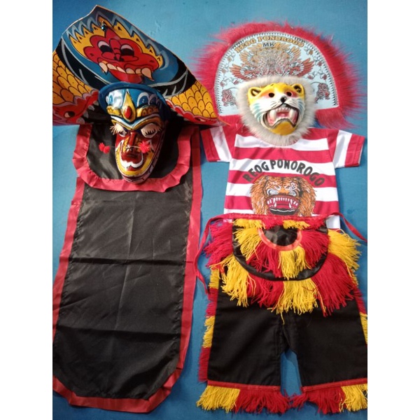 Paket 5 item barongan spon, reog spon, kaos, cekana, embong