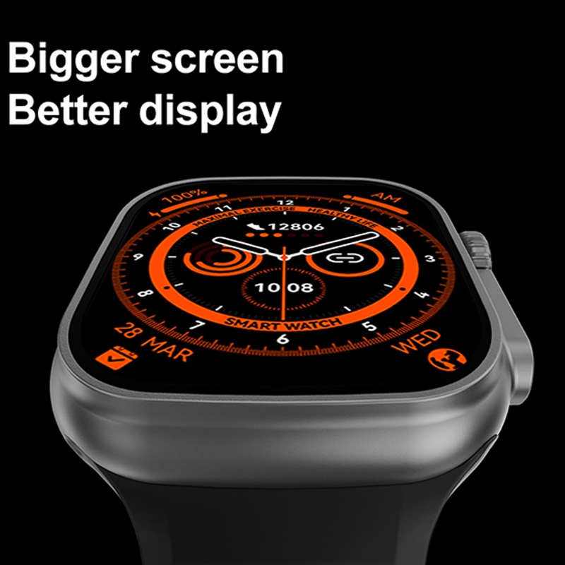 Garansi✅Original DT8 Ultra Smart Watch 49MM Series 8 Body Temperature Monitor NFC GPS Tracker Siri Game Bluetooth Call iwo Smartwatch