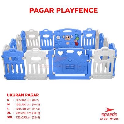 SPEEDS Pagar Bayi Pagar Mainan Anak Baby Fence Kokoh Play Fence Pagar Anak | Aman dan Awet | -1205