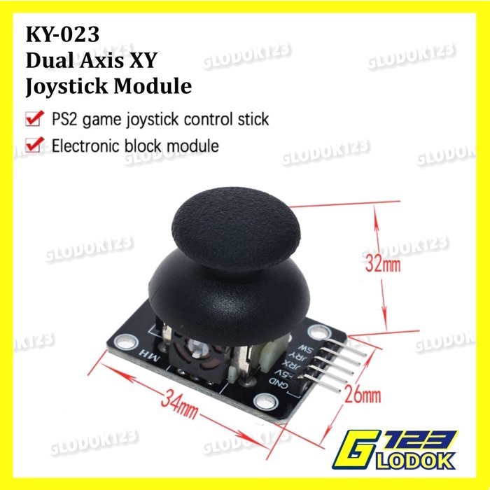 KY-023 Dual Axis XY Joystick Analog Module Modul Joy Stick Arduino PS2