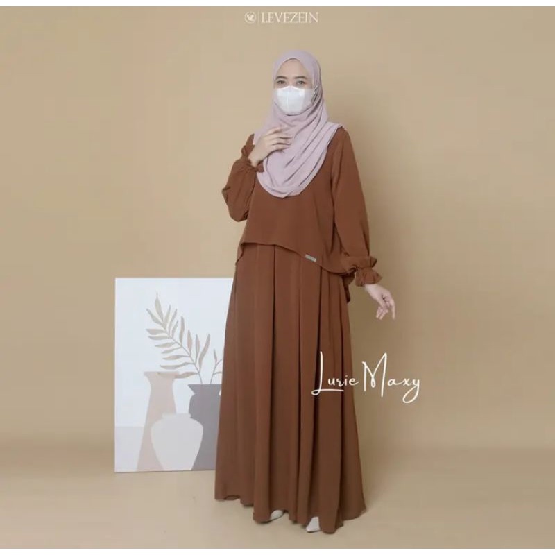 Gamis Lurie Maxy Premium Crinkle Aiflow | Gamis Polos Melia Dress Original Shakila Import | GAMIS BA