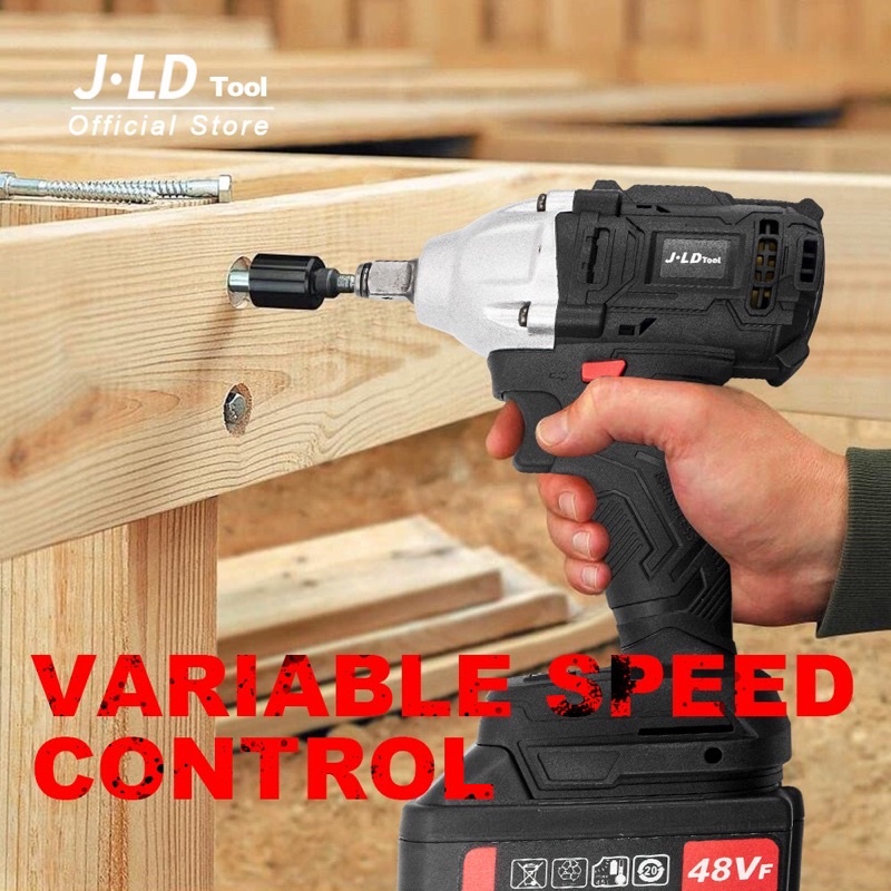 Bor buka bor cordless impact wrench JLD 48S brushless bolak balik variabel speed