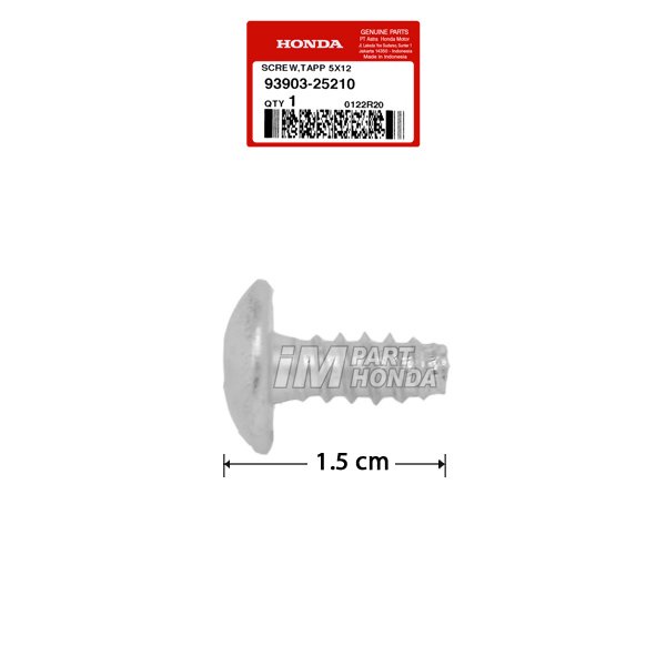 93903-25210 Baut Ulir Drat Kasar Kecil Pendek Screw Tapping 5X12