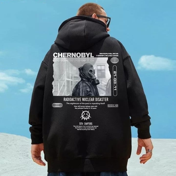 Sweater Hoodie CHERNOBYL Jumper Pria Wanita Bahan Fleece Tebal Ukuran S M L XL XXL XXXL