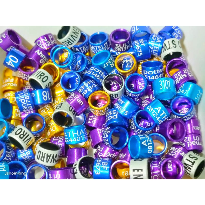 Ring burung Kenari, LB,Murai,merpati ,puter,perkutut,ciblek,  request nama