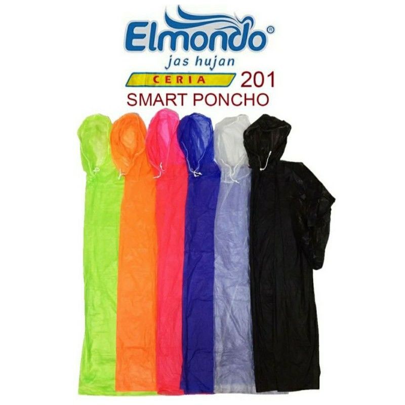 Jas Hujan Poncho Elmondo Ceria 201, Jas Ujan Ponco Lengan Transparan