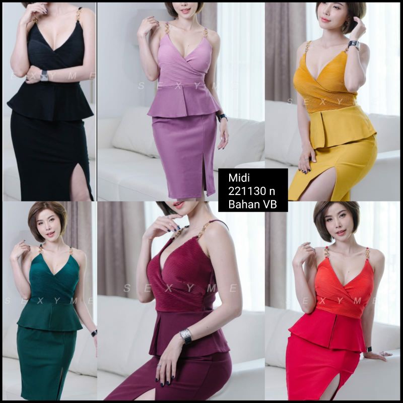 midi dress peplum | dress vb | dress bangkok 120112