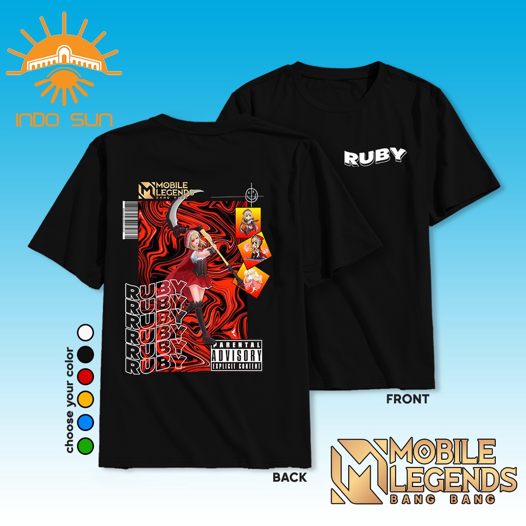 KAOS MOBILE LEGENDS HERO RUBY - KAOS SPESIAL MOBILE LEGEND RUBY - KAOS MOBILE LEGENDS KEREN - KAOS M