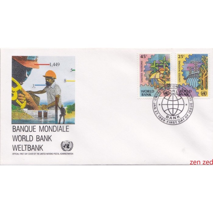 

A375 Prangko United Nations FDC 1989 World Bank 1 Pcs