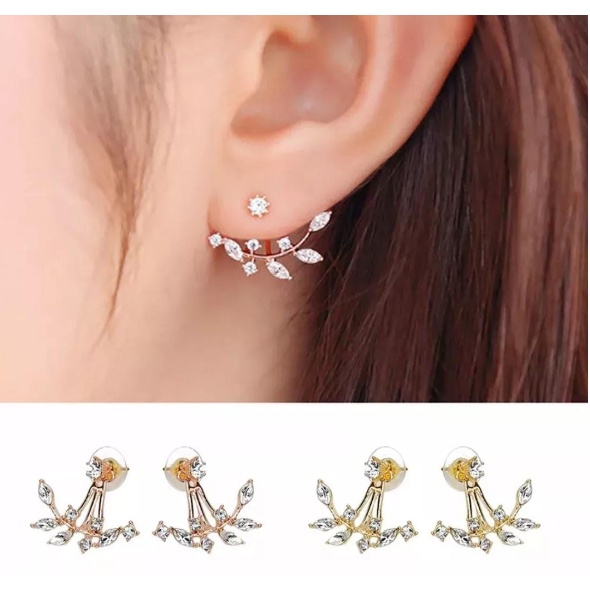 Anting korea terbaru bentuk daun