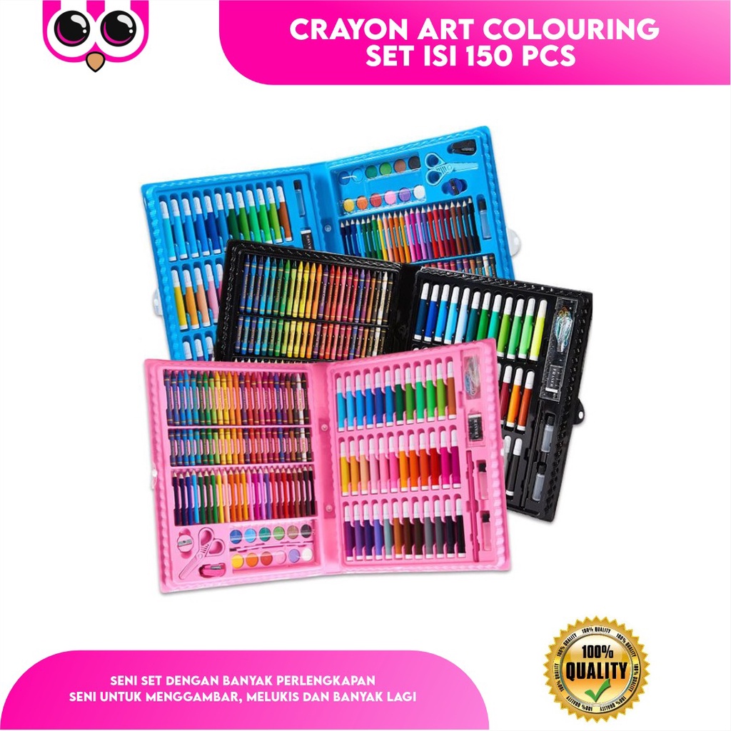 

CRAYON ART COLOURING SET ISI 150 PCS / ALAT MELUKIS DAN MEWARNAI ANAK / KRAYON WARNA
