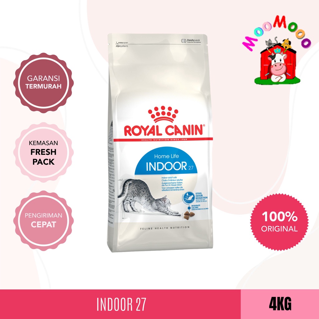 Royal Canin Indoor 27 4Kg - Makanan Kucing / Cat Food