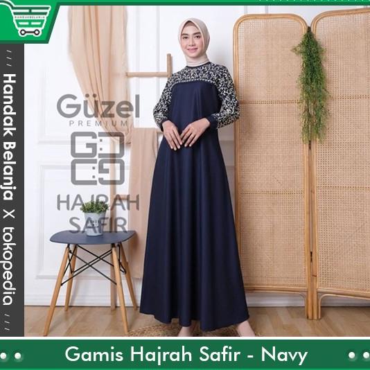 BAJU GAMIS HAJRAH SAFIR GUZEL PREMIUM BAHAN KATUN TOYOBO ORIGINAL