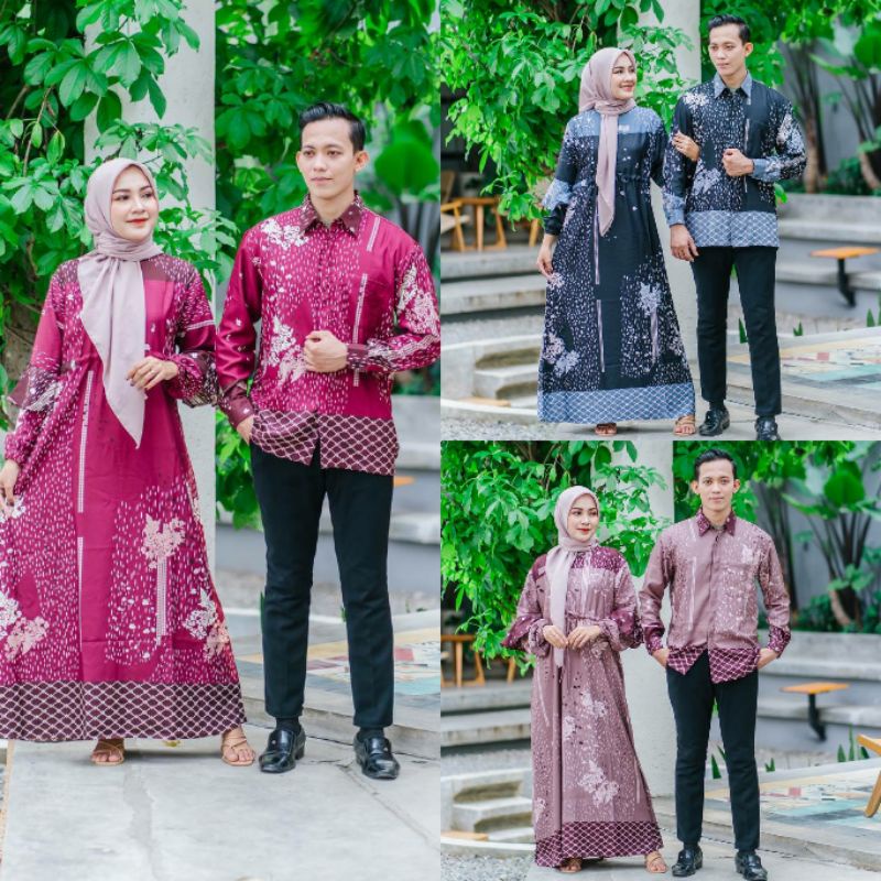 COUPLE GAMIS MAXMARA SILK PREMIUM BUSUI / GAMIS LEBARAN JUMBO / HOMEDRESS / DRES KONDANGAN MUSLIMAH 