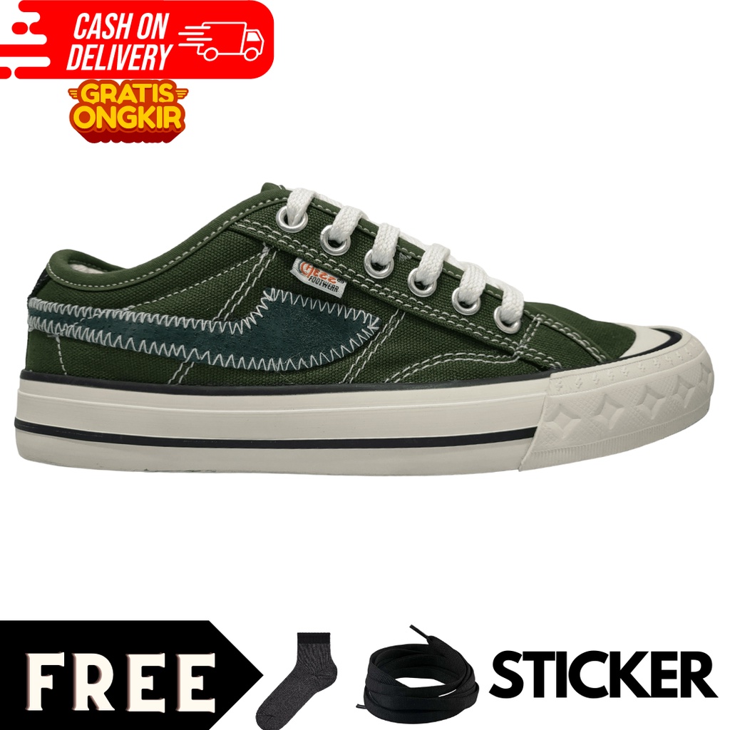 SEPATU CHEZZ ZELOZ GRENN LOW PIA/WANITA