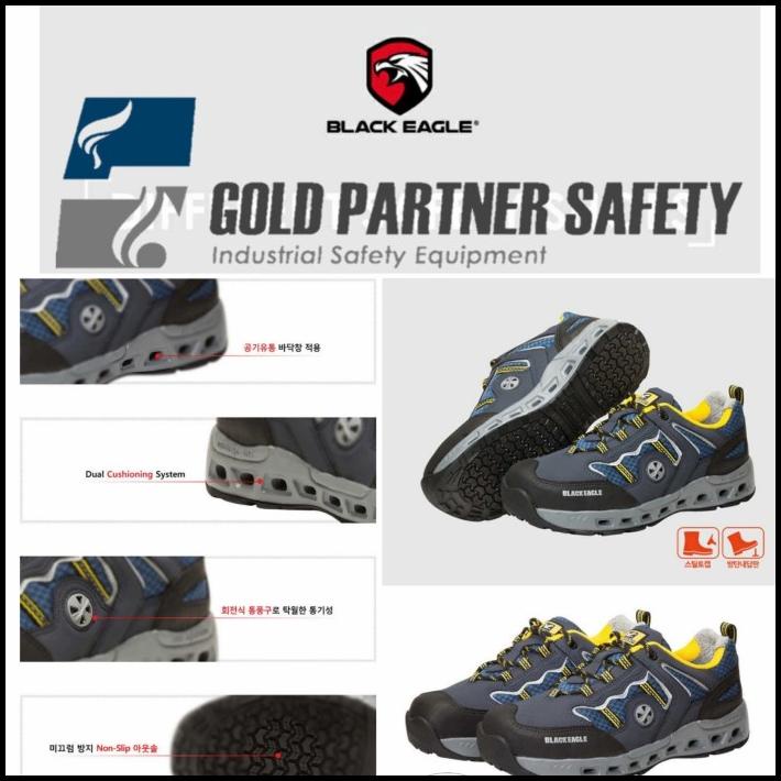 Promo Sepatu Safety Shoes Sport Black Eagle Original Safety Shoes Qc Eksport