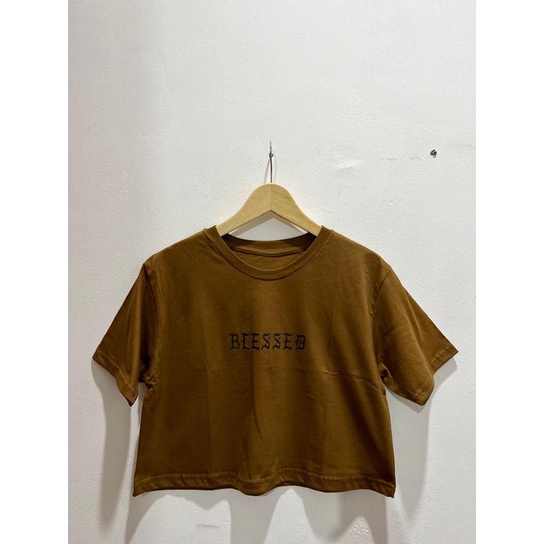 CROP MOCCA MOTIF TULISAN ONECK COTTON OVERSIZE | BAJUKAOS TUMBLR CROP TEE TSHIRT KAOS KOREA FASHION WANITA