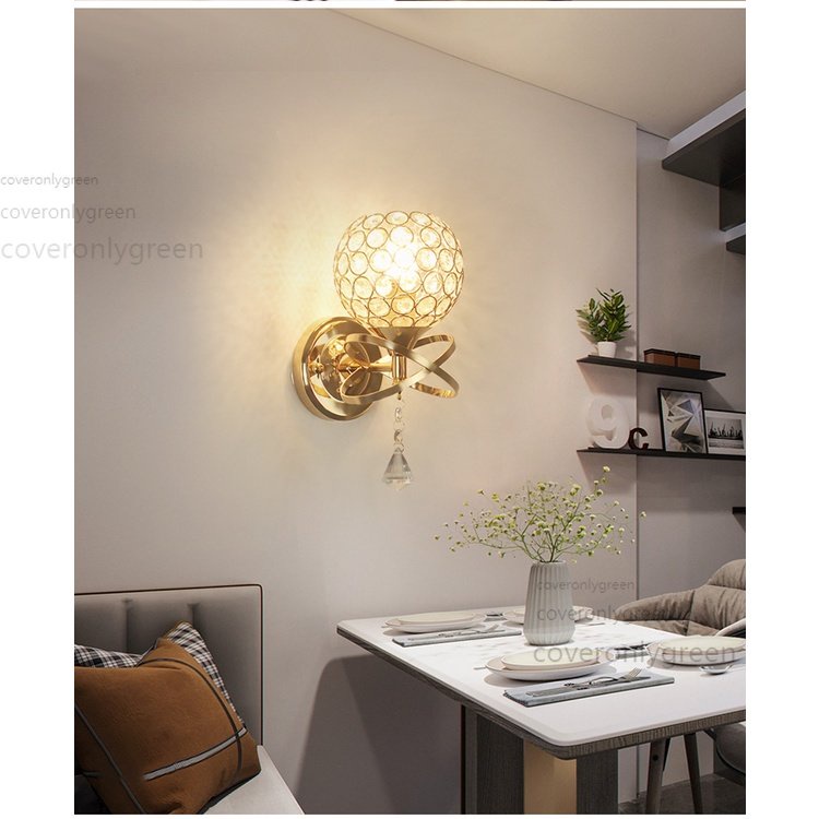 Lampu Dinding Minimalis Kristal Gaya Modern Untuk Dekorasi Rumah Wall lamp E27 Lampu Dinding Gaya Mewah Ringan Lampu Hias Ruang Tamu