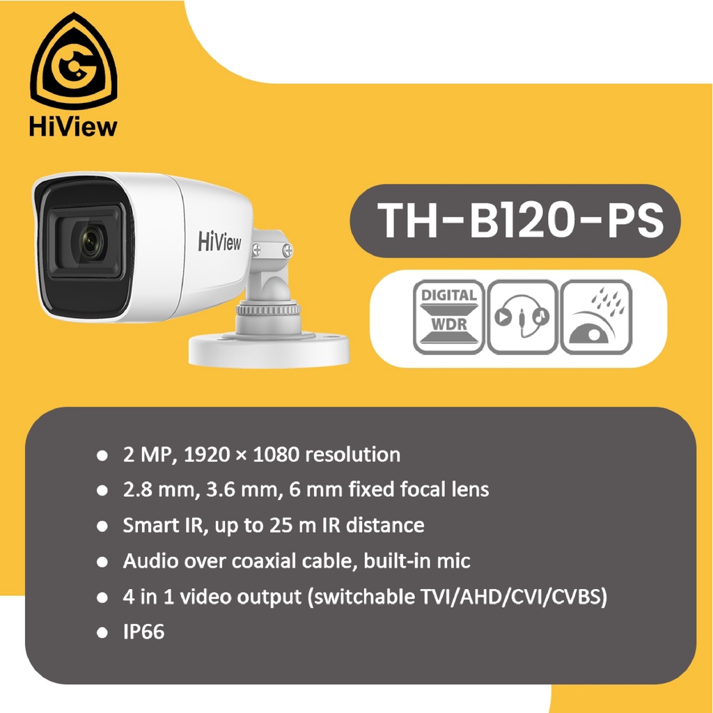 HIVIEW TH B120 PS 2MP OUTDOOR CAMERA