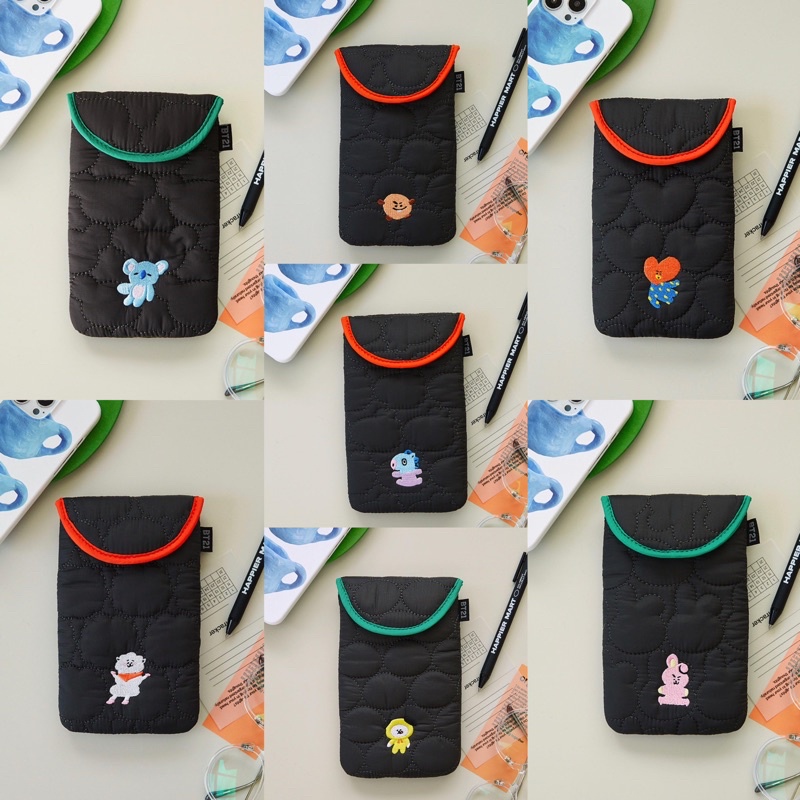 BT21 Official Multi Pouch - BTS ORIGINAL Card Holder / Tas Coin  / Koin ( KOYA RJ SHOOKY MANG CHIMMY