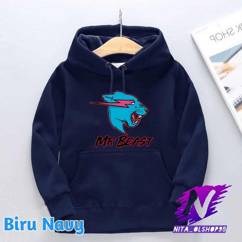 jaket hoodie anak mr beast youtuber no1