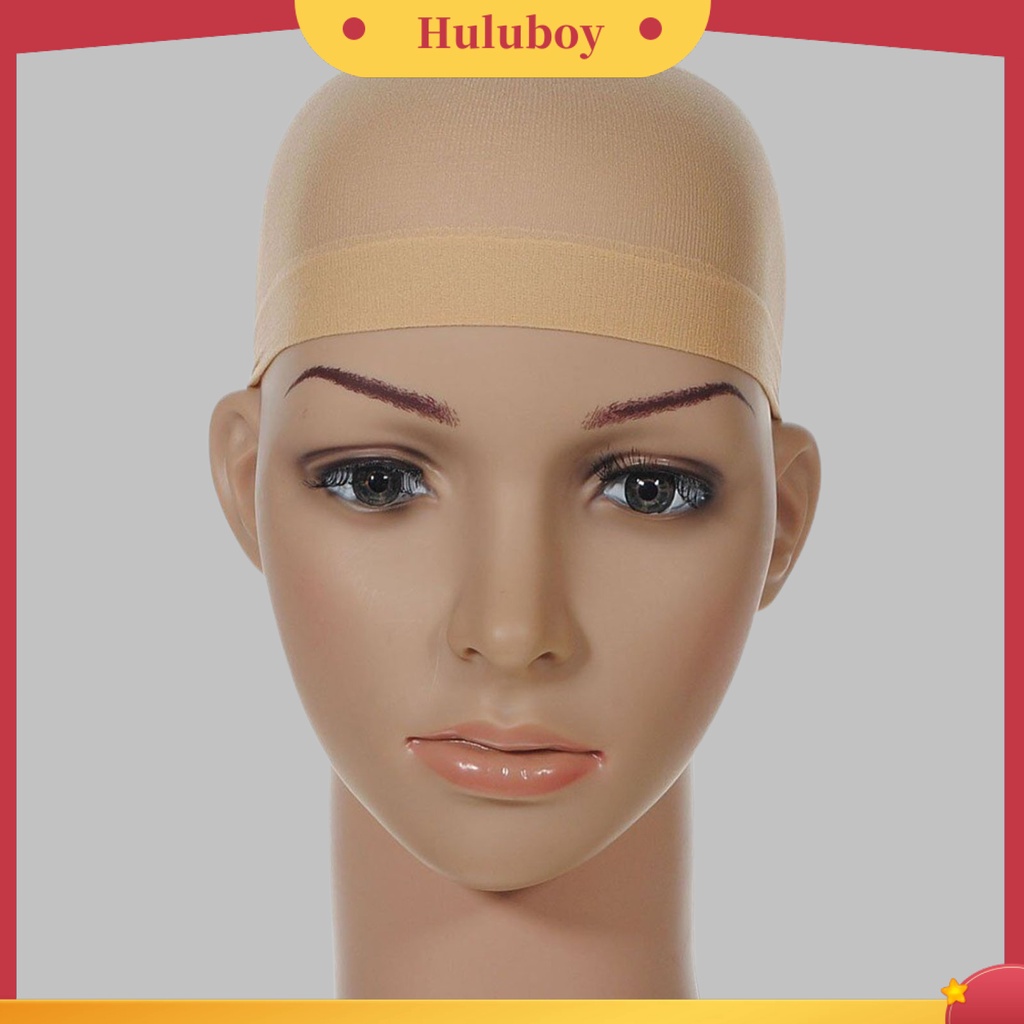 2 Pcs Topi Stocking Liner Wig Elastis Tinggi Dapat Digunakan Kembali Untuk Cosplay