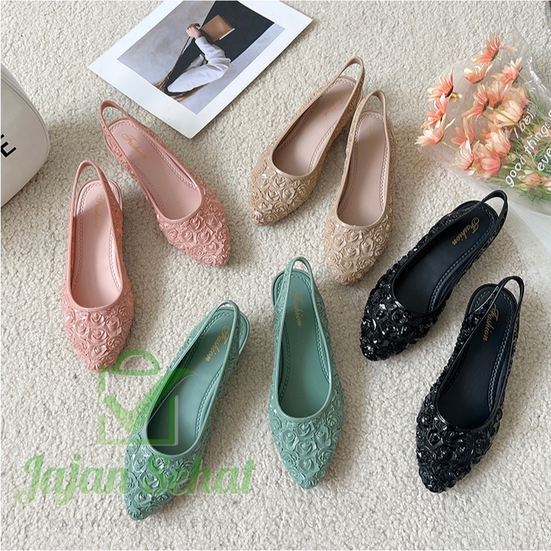 Sepatu Fashion Women Flat Shoes Rose Sepatu Sandal Wanita 899