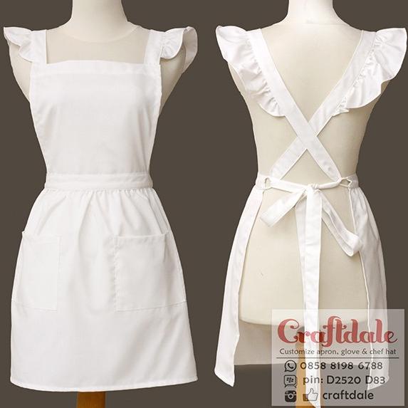 Celemek/apron french maid - putih