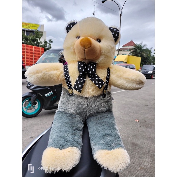 Boneka Beruang Tedy Bear Rainbow Ukuran Jumbo Extra Large Kain Bulu Rasfur Label SNI