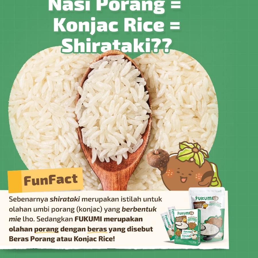 

㊣ FUKUMI Beras Porang Pouch 1 Kg - Shirataki / Konjac Rice ,,,