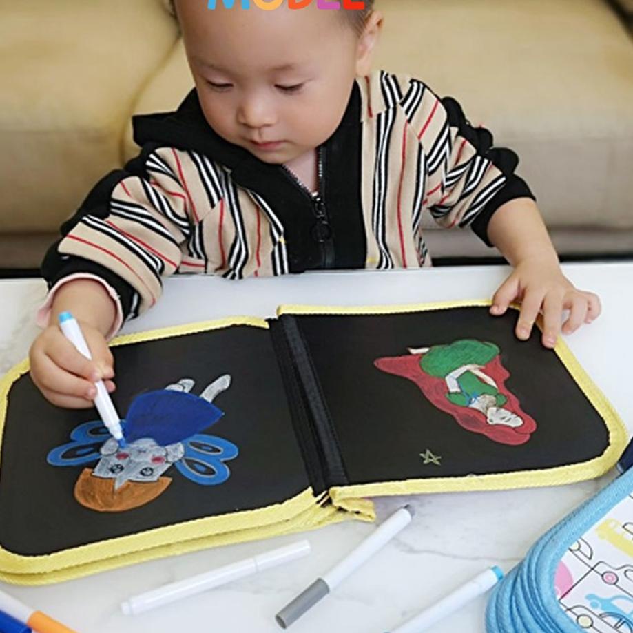 

Best - Buku Gambar Portable Spidol Bisa Digunakan Berulang Portable Drawing Book KIDS LAND ~