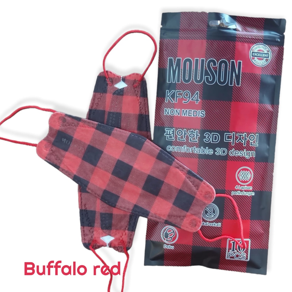 CHRISTMAS KF94 MOUSON EMBOS - MASKER KF94 4PLY MOUSON EDISI NATAL