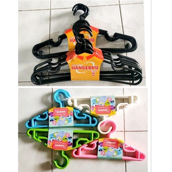 Hanger Baju Dewasa Bayi - Gantungan Pakaian lemari - Gantolan Jemuran Baju Laundry - Cantolan Baju Anak Jeptian Baju Hanger Lipat Portable travel