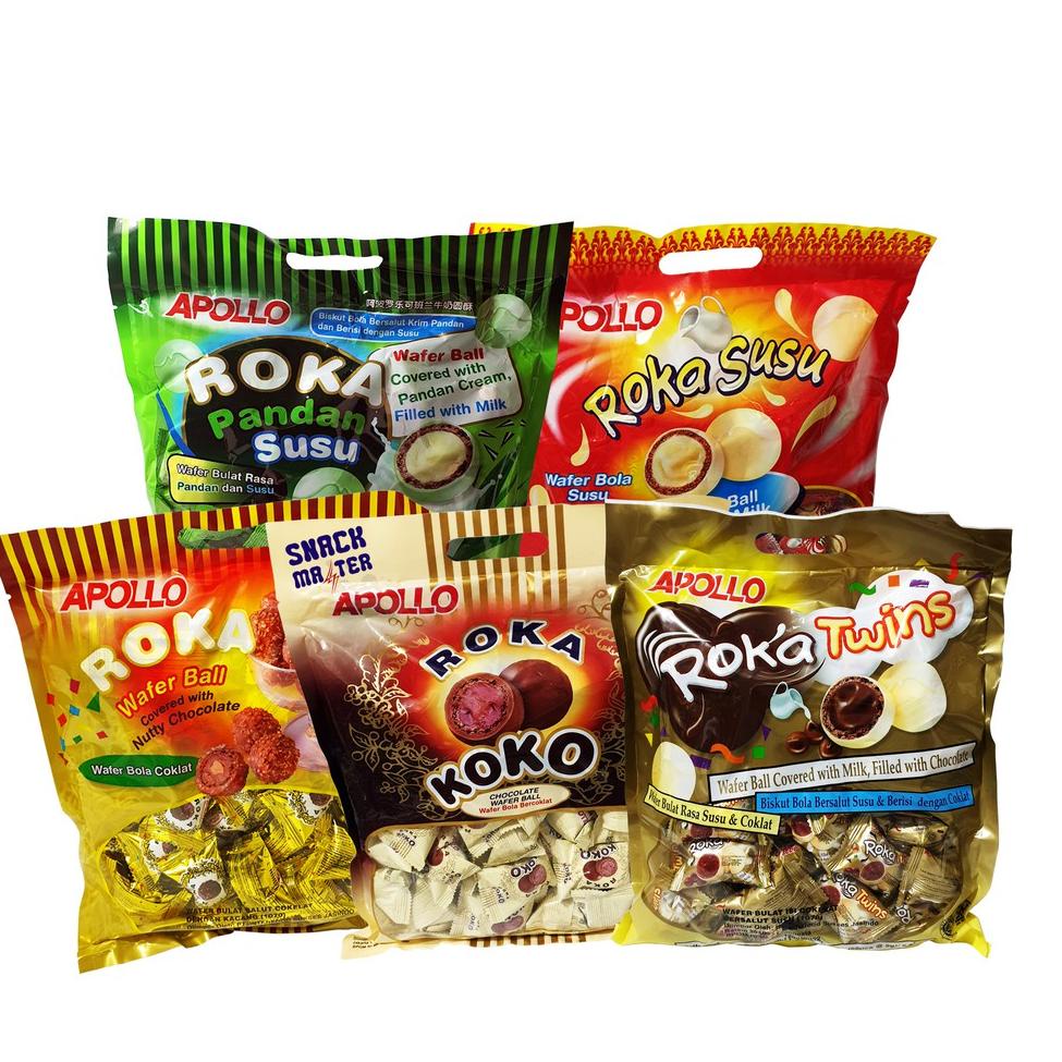 

Terlaris Apollo Roka Wafer Ball Chocolate - Isi 50 pcs (Roka Original, Roka Twins, Roka Pandan) 04