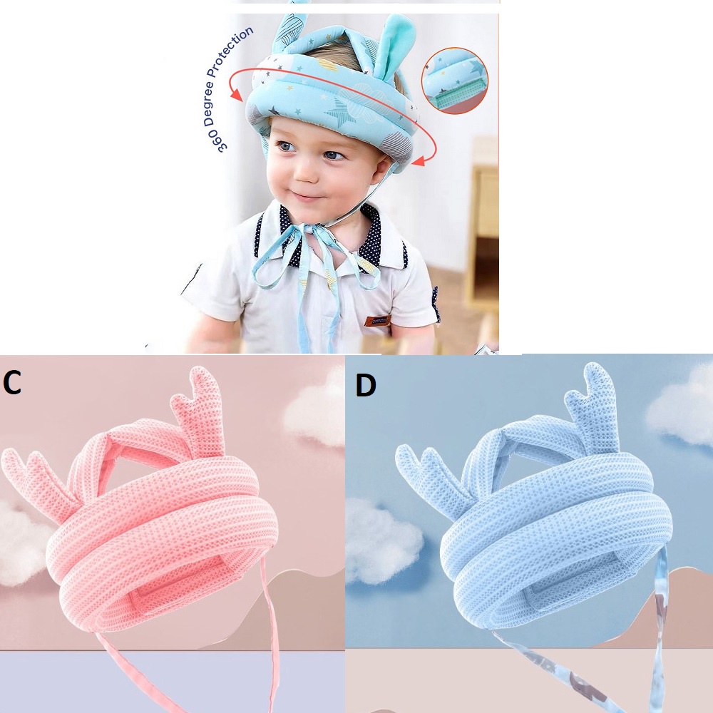 Topi Pengaman Benturan Pelindung Kepala Anak Bayi ( Helmet Baby Hat / Model Helm Balita )