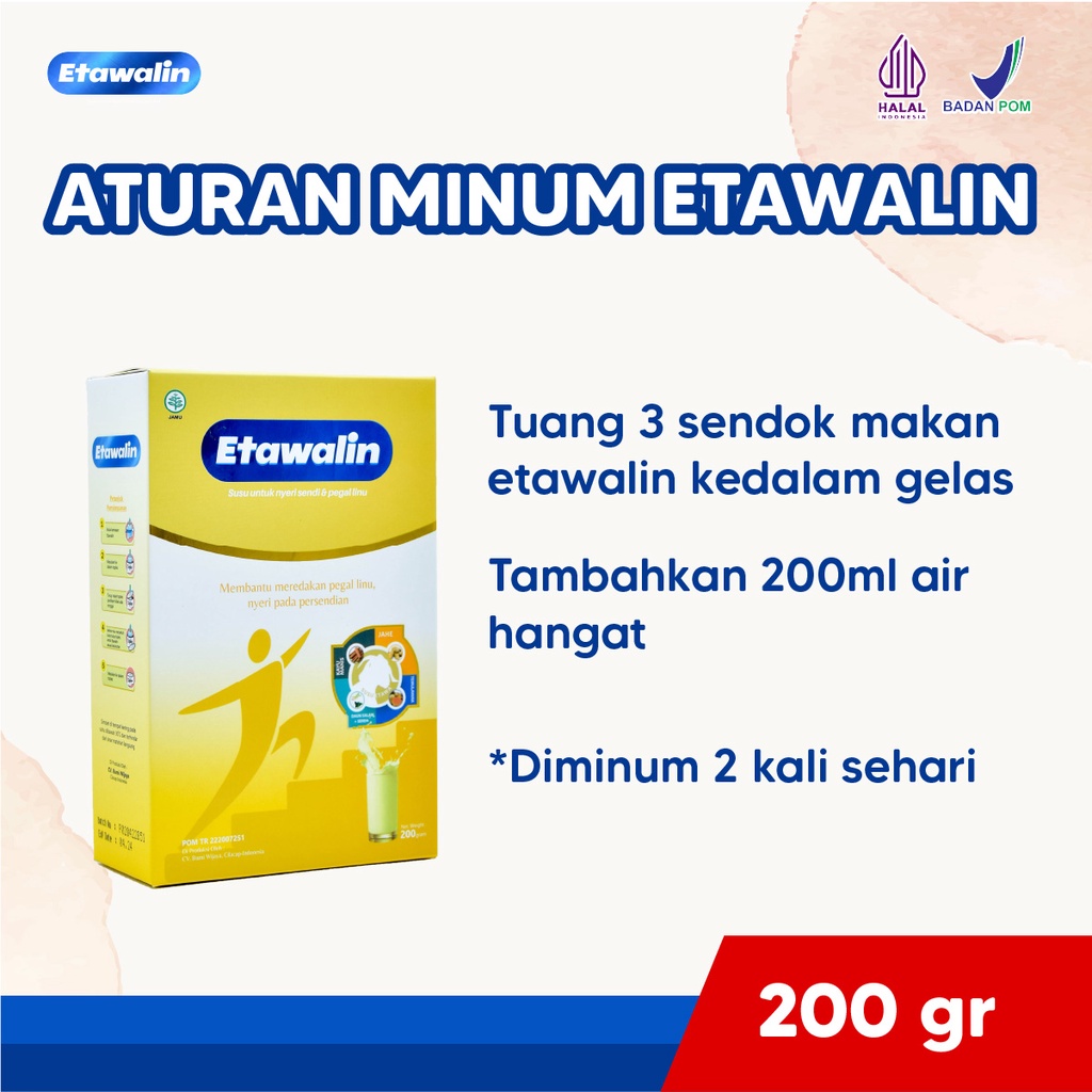 ETAWALIN ORIGINAL 5 BOX Susu Kambing Etawa Tingkatkan Kepadatan Tulang Isi 200 gram [60%]