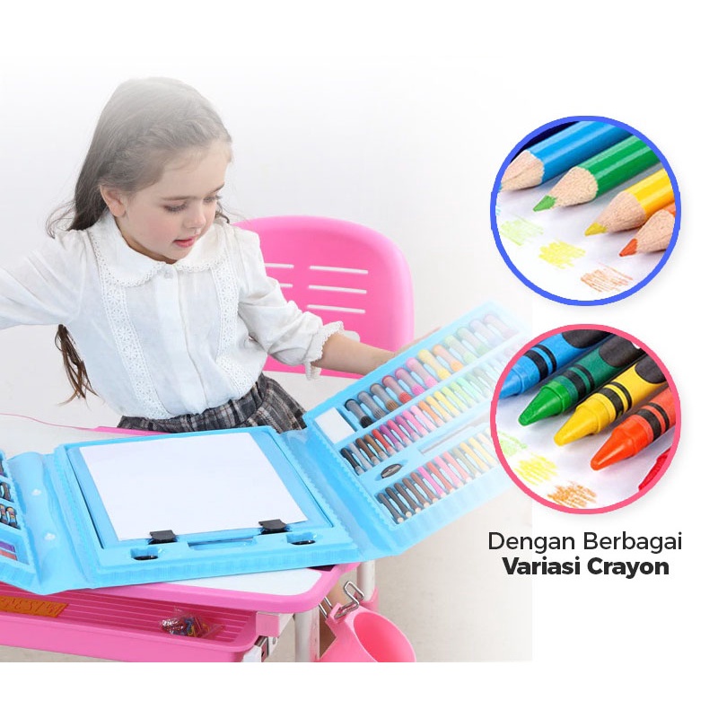 [PROMO] Crayon Set 208pcs / Krayon Mewarnai Anak 208pcs / Pensil Warna Set 208pcs (Alat Menggambar atau Mewarnai)