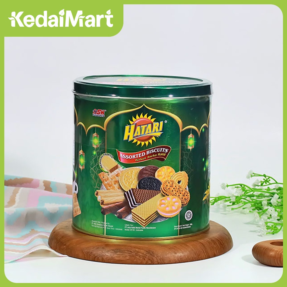 Hatari Assorted Biscuits Kaleng Bulat 350 Gram