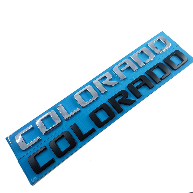 1x ABS Hitam/Chrome COLORADO Logo Mobil Auto Rear Emblem Badge Decal Stiker Pengganti Chevrolet COLORADO