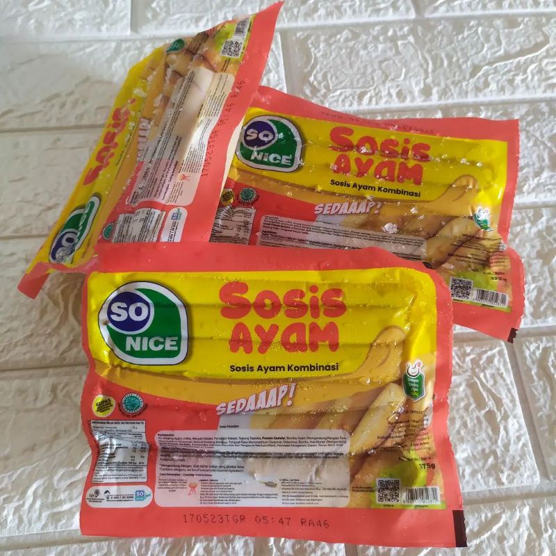 

SO NICE SOSIS AYAM SEDAAAP sonice 375gr isi 15