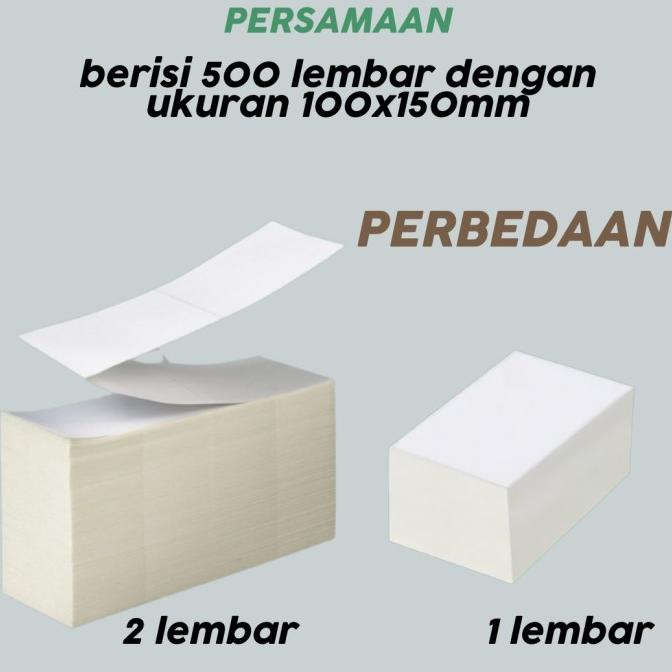 

LABEL THERMAL 100X150 KERTAS STICKER BARCODE TERMAL A6 ISI 500 PCS