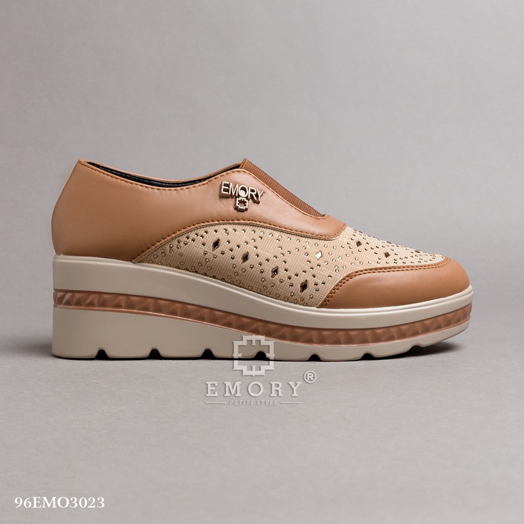 SEPATU WEDGES WANITA EMORYSTYLE  Ayra 96EMO 3023  TAN MB