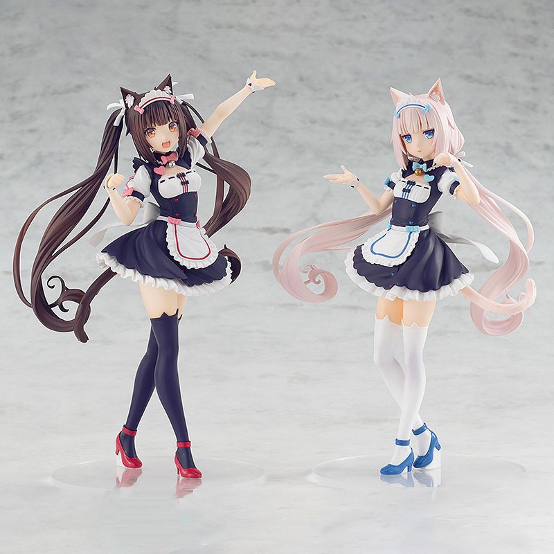 Patung Figur Nekopara Tokoh 20 cm Karakter Parade Vanilla Chocola Kawaii Girl Collectible Figurines PVC Model Boneka Mainan Hadiah