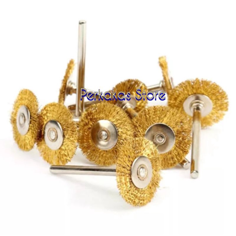 sikat kawat tembaga mini brush sikat kawat mini piring gold