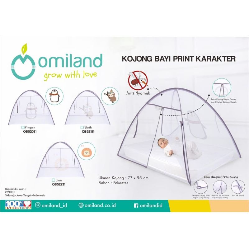 Omiland Kojong Tenda Bayi Print Karakter OB52