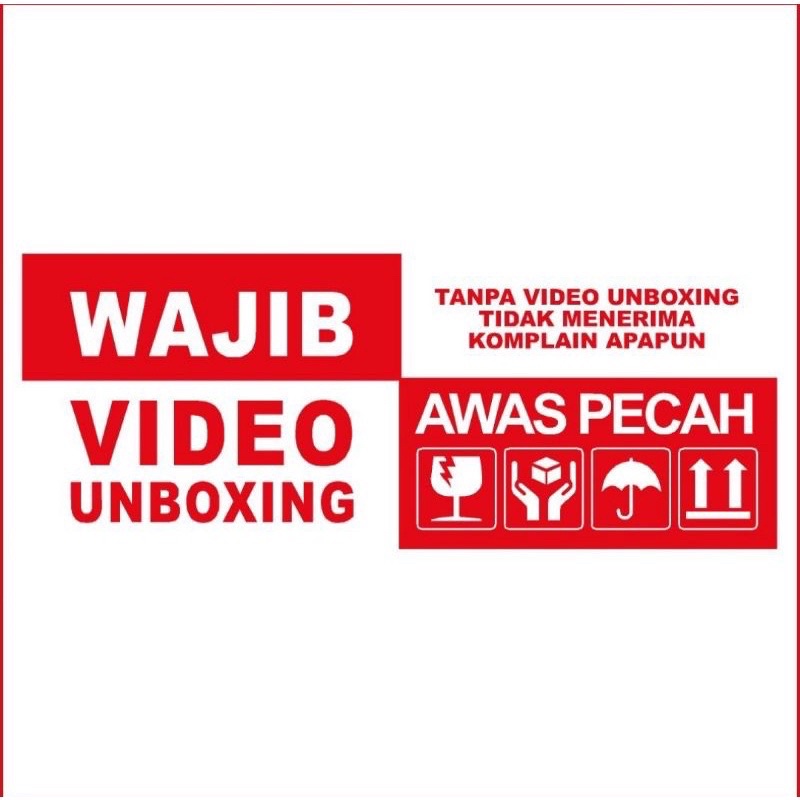 

•JEJU• STIKER WAJIB UNBOXING | STIKER FRAGILE ISI 100PCS