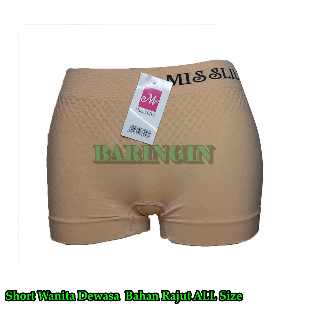 Short Boxer [ Isi 3 Pcs ] Boxer Wanita Dewasa-Celana Dalam Wanita Bahan Rajut IMPORT